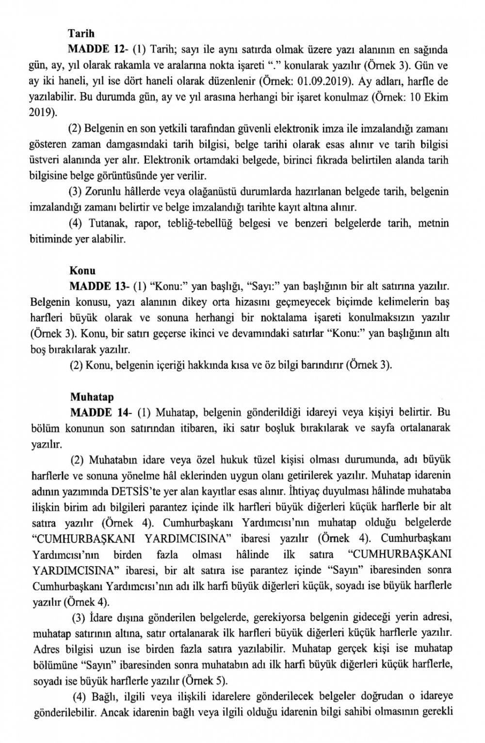 Resmi Yazışma Resmi Gazetede Yayınlandı